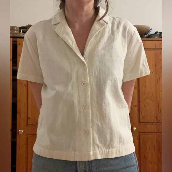 Tradlands Coast Camp Shirt Crinkle Cotton - Birch / S - Picture 8 of 8